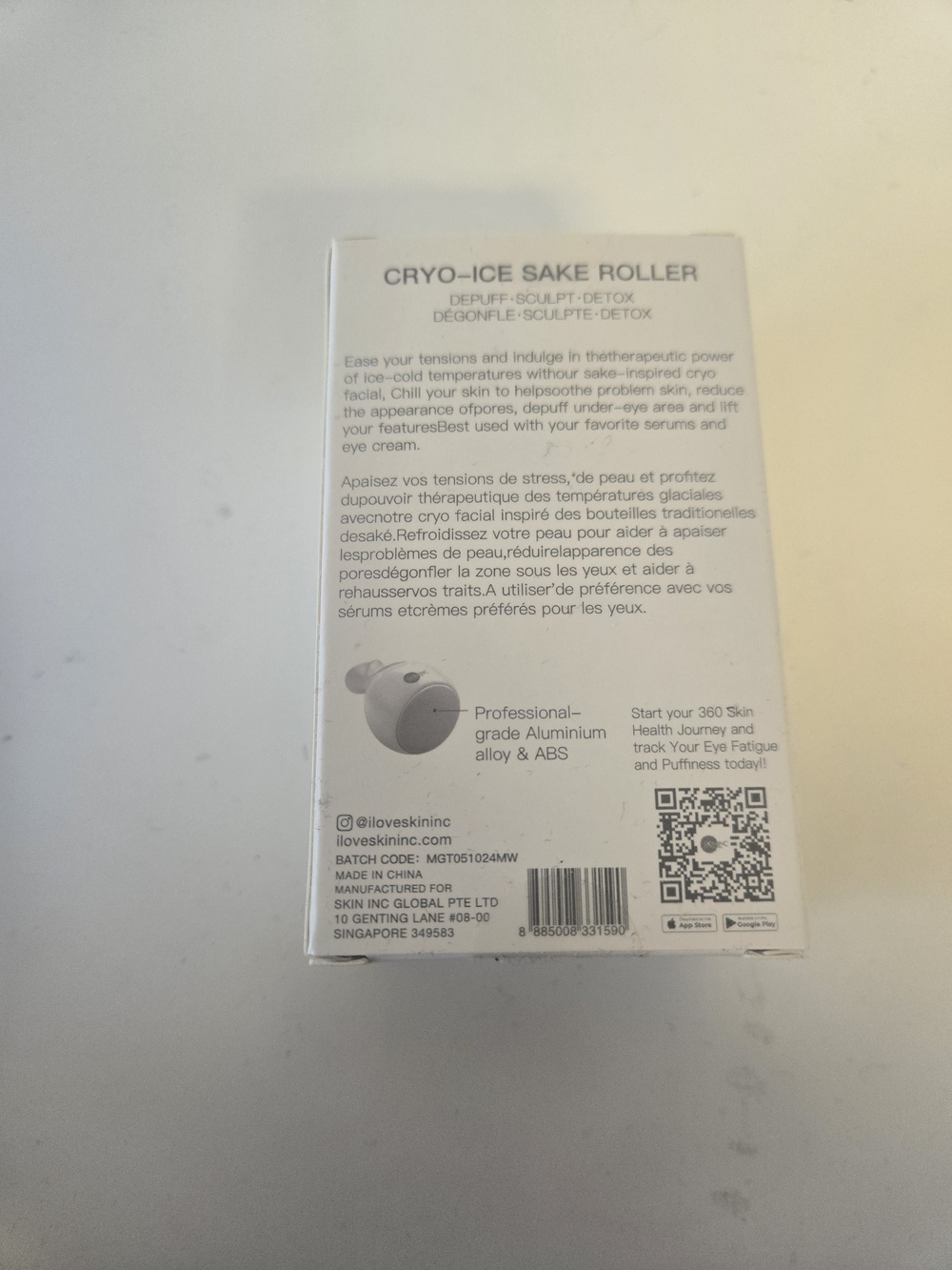 Skin Inc Cryo-Ice Sake Roller - Pink - Picture 4 of 6